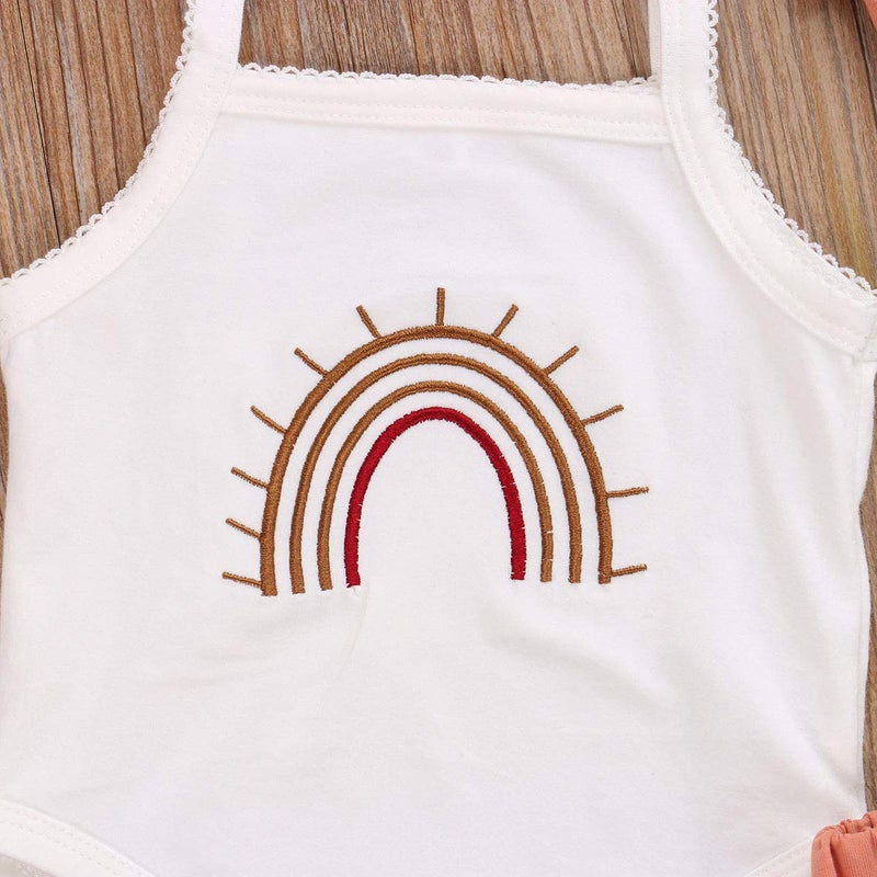 Thorn Tree Newborn Baby Girls Clothes Cotton Suit Cute Baby Kid Infant Romper Play Wear Summer Rainbow Outfits - Image 4